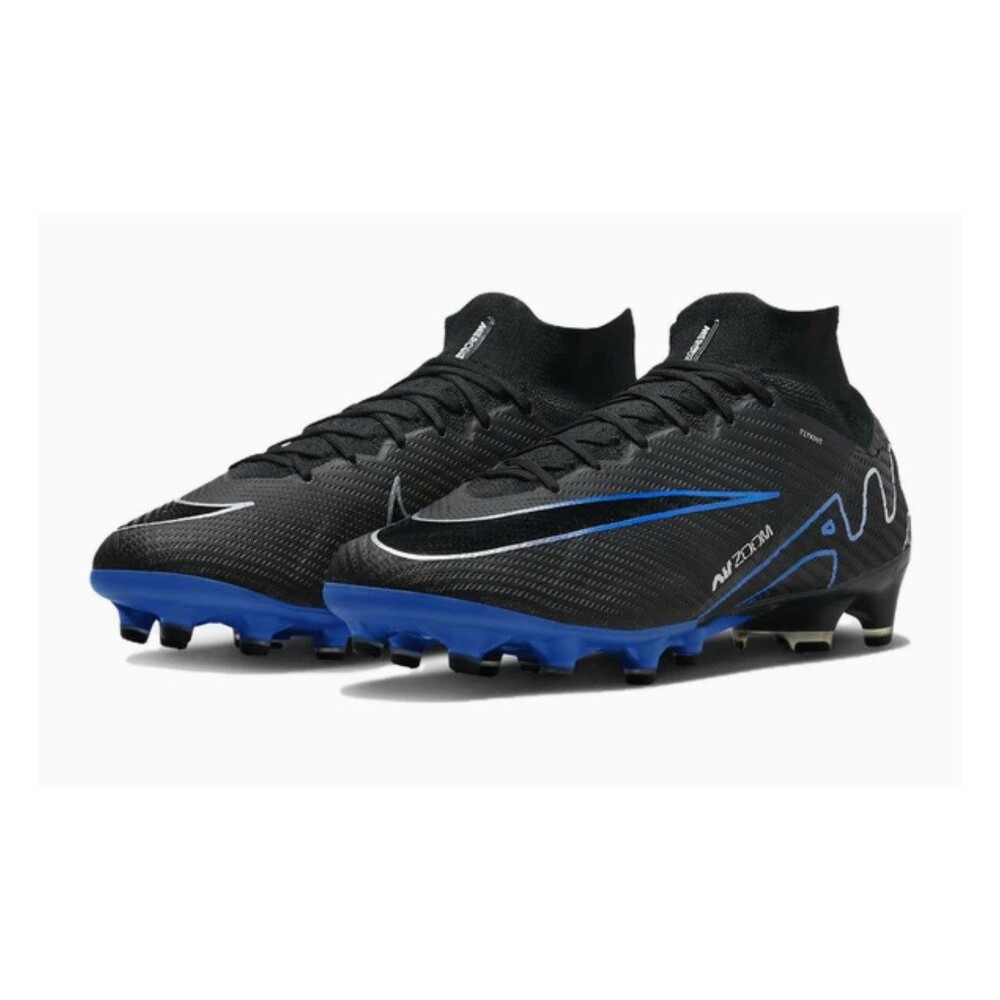 Nike Zoom Superfly 9 Elite AG-Pro Black Chrome Hyper Royal DJ5165-040 Size 6.5